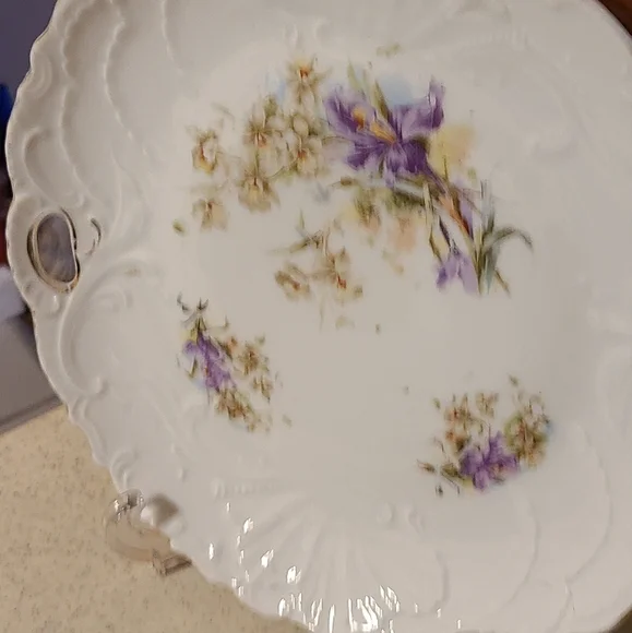 DECORATIVE PLATE FLORAL DESIGN please note plate stand not included - Picture 7 of 10